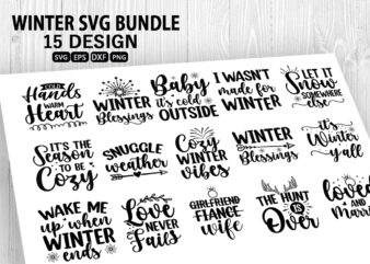 Winter SVG Bundle t shirt design for sale