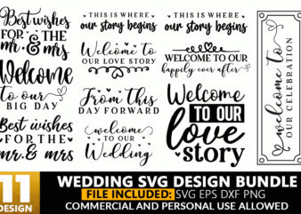Wedding SVG Bundle t shirt design for sale