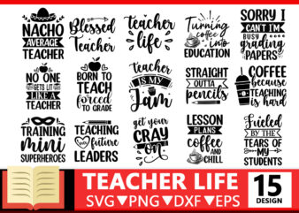 Teacher SVG Bundle t shirt designs for sale