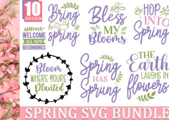 Spring SVG Bundle t shirt template vector