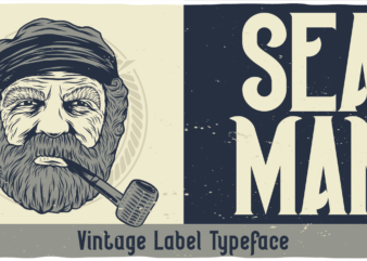 Seaman Font Family And 10 T-shirt Designs