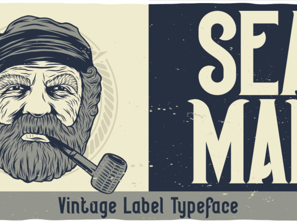 Seaman font family and 10 t-shirt designs