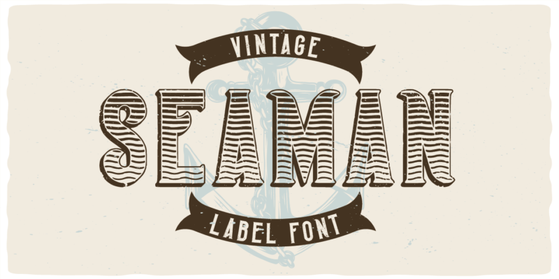 Seaman Font Family And 10 T-shirt Designs