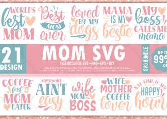 Mom SVG Bundle t shirt designs for sale