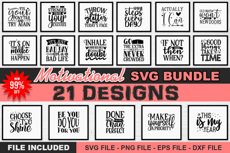 Motivational SVG Bundle