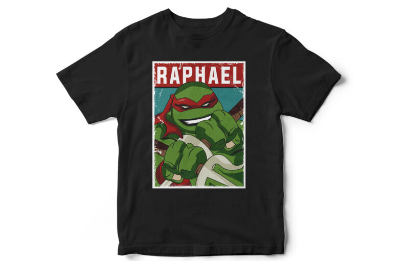 Ninja Turtles, RAPHAEL, cartoon, poster, t-shirt design, comic t-shirt, comic art, Ninja Turtles Fan Art, turtle t-shirt design