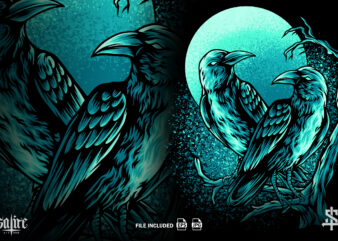 Two Crows in The Dark t shirt designs for sale