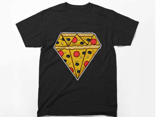 Pizza diamond, pizza lover, cheese, t-shirt design, pizza lover, pizza vector,love cheese, vector t-shirt design