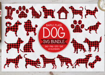 Dog Buffalo Plaid SVG Bundle