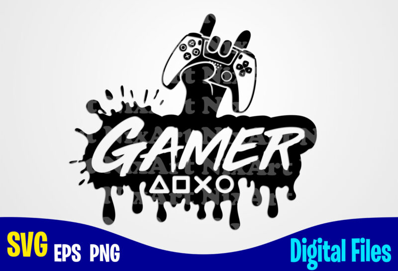 Gamer 24 designs bundle, Gaming, Funny vector Gamer design svg eps, png files for cutting machines and print t shirt designs for sale t-shirt design png