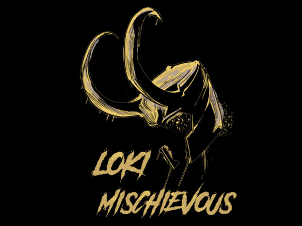 Loki t shirt vector graphic