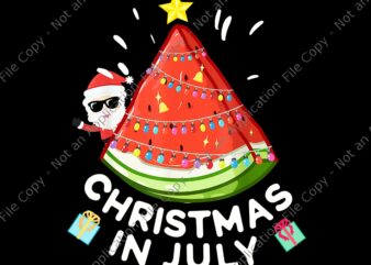 Christmas In July Png, Christmas In July Watermelon Santa Summer Tree, Christmas In July Watermelon, Santa Vector, Christmas Png, Santa Christmas