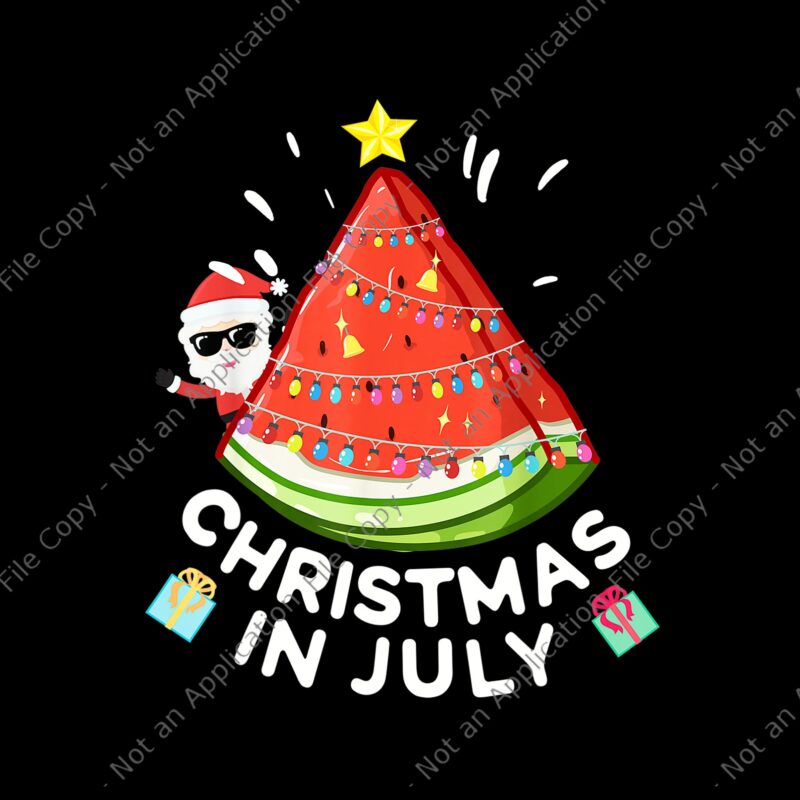 Christmas In July Png, Christmas In July Watermelon Santa Summer Tree, Christmas In July Watermelon, Santa Vector, Christmas Png, Santa Christmas