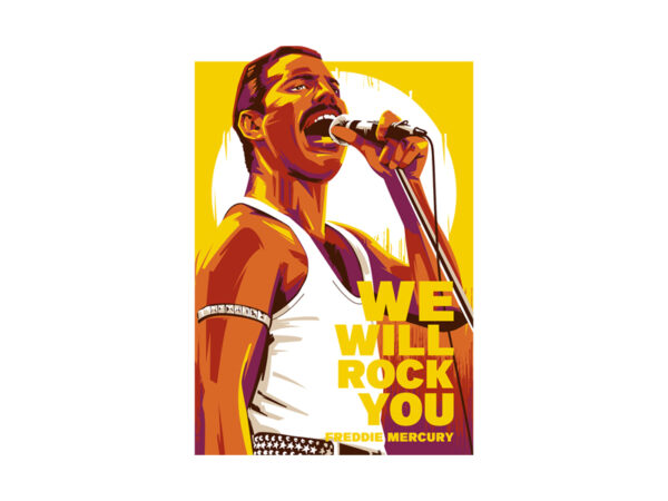We will rock you t shirt design for sale