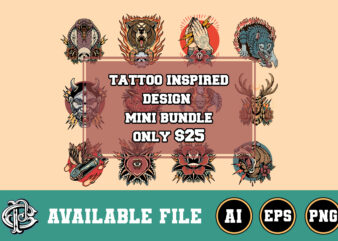 tattoo inspired design mini bundle only $25