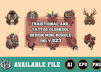 traditional and tattoo oldskool design mini bundle