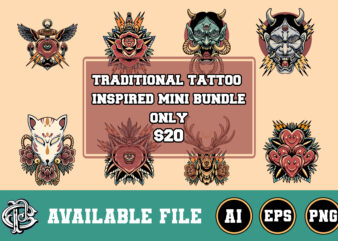 traditional tattoo inspired mini bundle