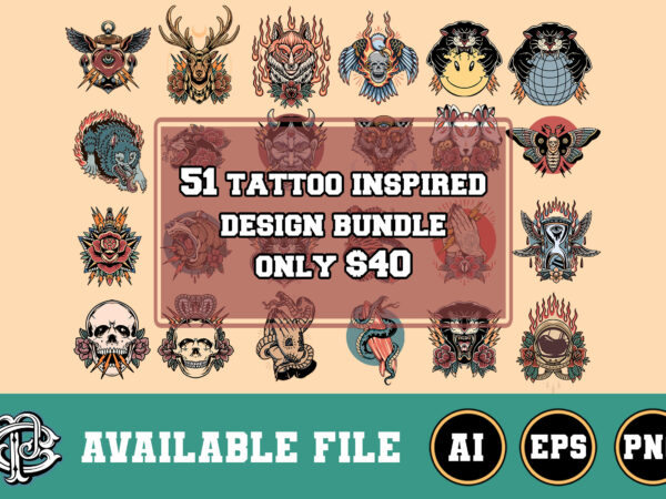 51 tattoo inspired design bundle only $40