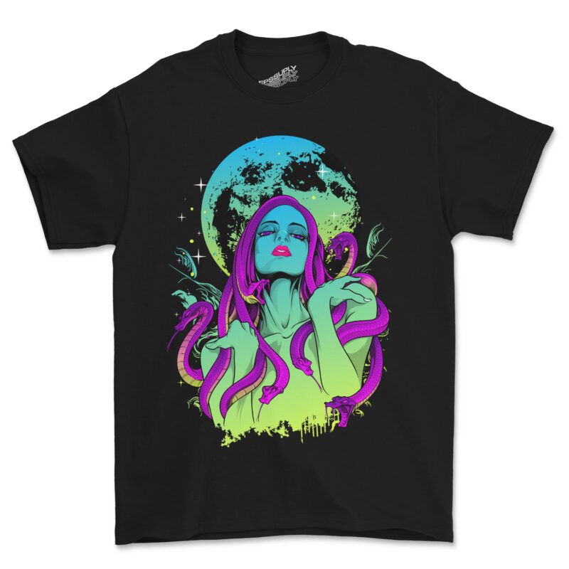 COLORFUL MEDUSA WITH AESTHETIC COLOR