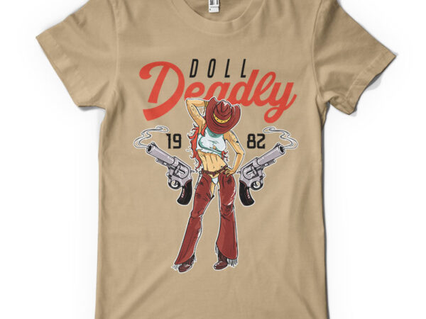 Deadly doll t shirt vector illustration