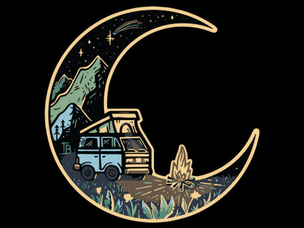 Over the moon t shirt design online