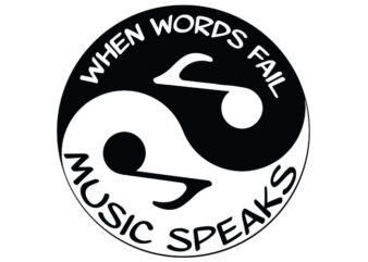 When Words Fail Music Speaks t shirt design for sale