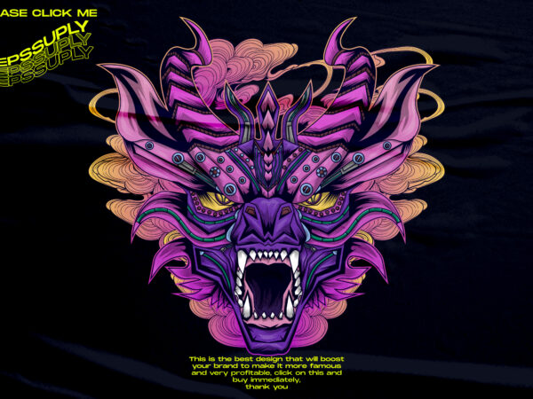 Mecha dragon retro vaporwave t shirt designs for sale