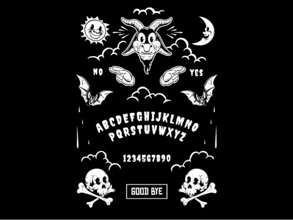 Ouija board cartoon t shirt design online