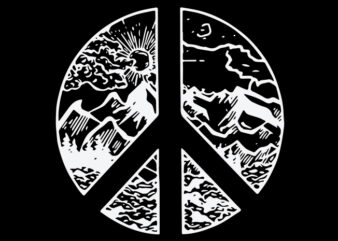 Peace and Nature t shirt illustration
