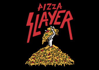 Pizza Slayer t shirt illustration
