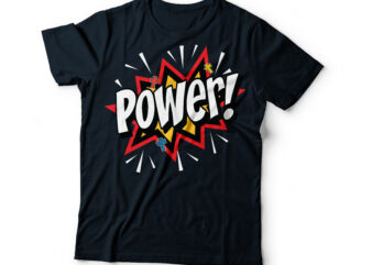 power popart Christian bible typography design | bible quote typography | christian t-shirt design | bible t shirt designs