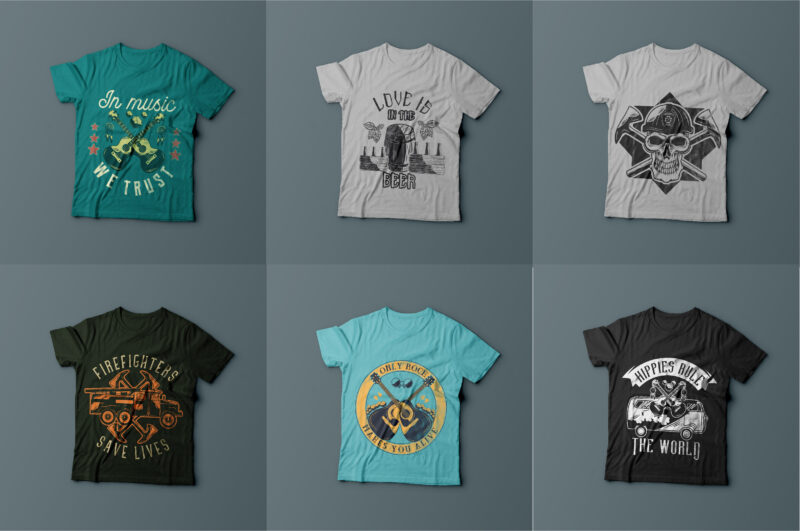 56 t-shirt designs BUNDLE