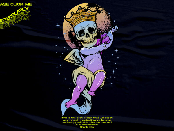Colorful devil fairy retro vaporwave t shirt vector file