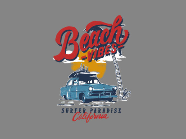 Beach vibes t shirt template