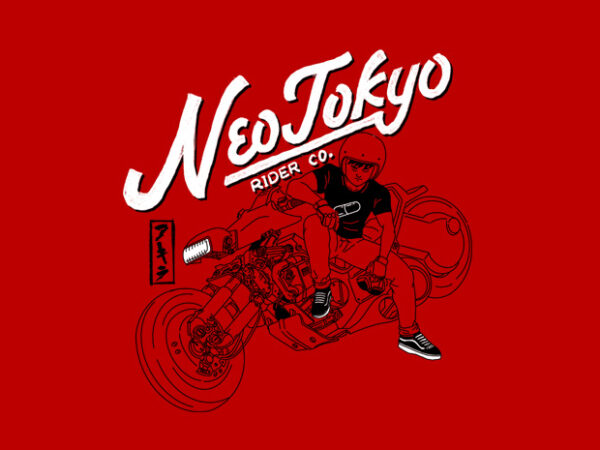 Neo tokyo rider T shirt vector artwork