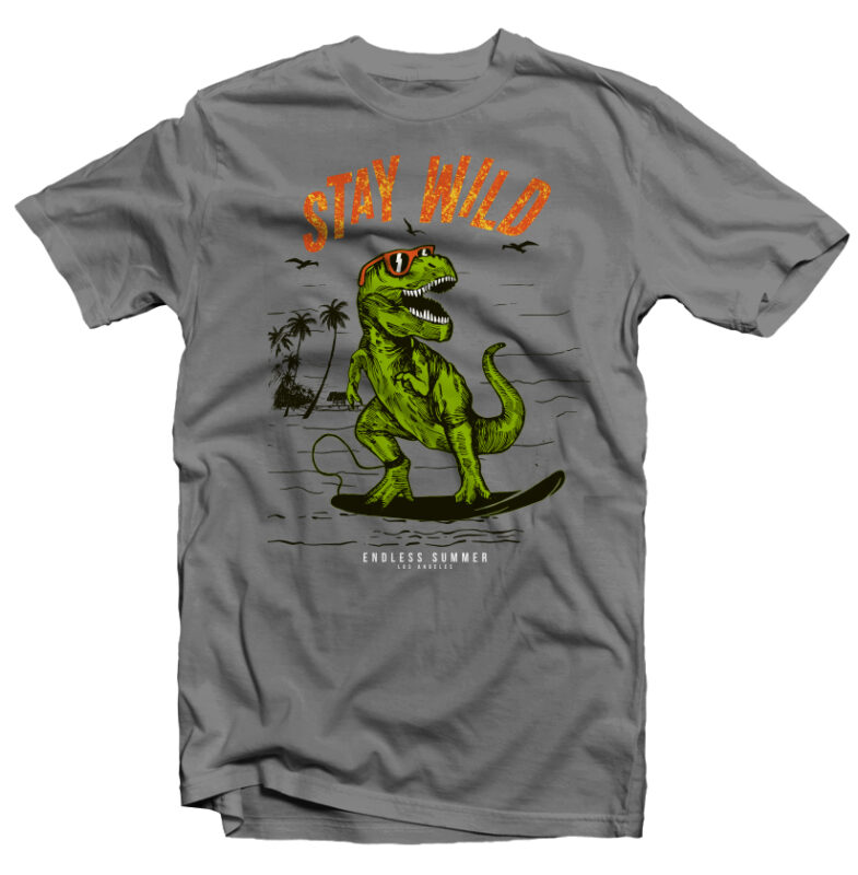 Stay Wild T Rex Dino