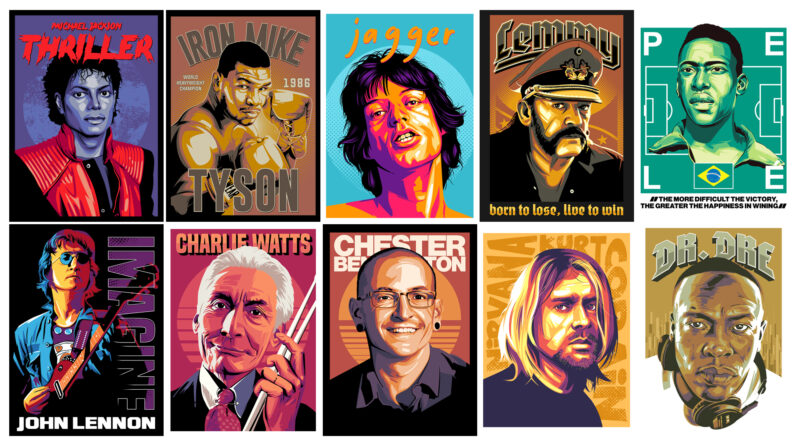 t-shirt vector GREATEST POP ART DESIGNS #5 - LEGEND