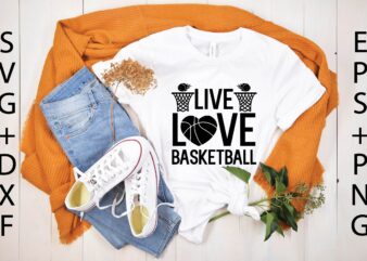 live love basketball svg