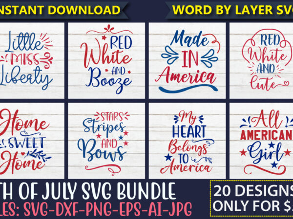 4th of july svg bundle graphic t-shirt design