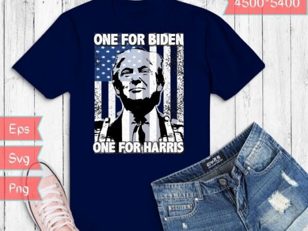 Middle finger biden harris american flag republican t-shirt design svg,trump republican american flag designs tee png,