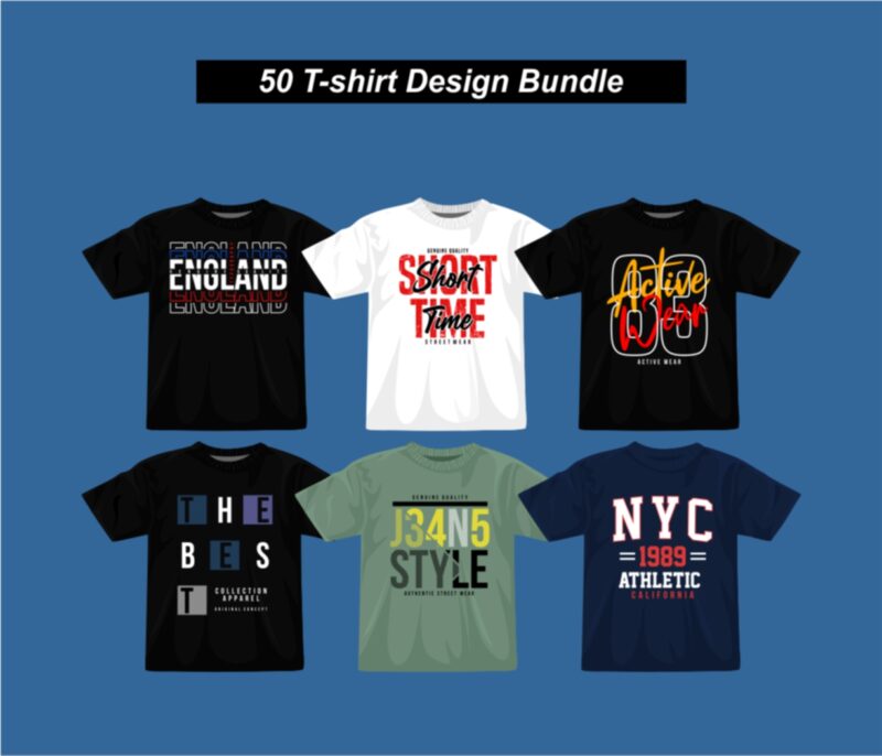50 T-shirt Design Bundle