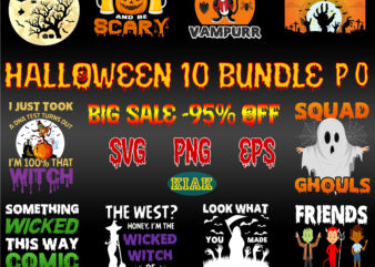 10 Bundle Halloween Svg, Halloween SVG T-Shirt Design 10 Bundle, Halloween SVG Bundle, Halloween Bundles, Bundle Halloween, Bundles Halloween Svg, Pumpkin scary Svg, Pumpkin horror Svg, Halloween Party Svg, Scary
