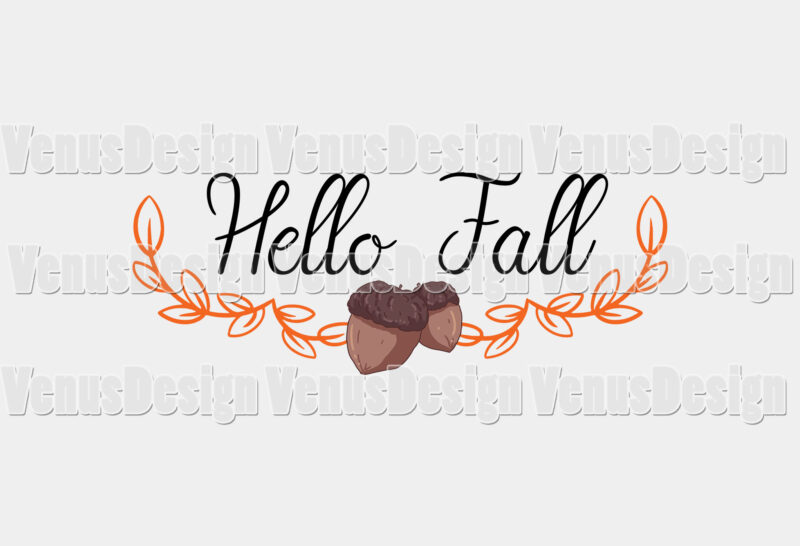 Hello Fall Editable Shirt Design