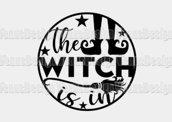 The Witch Is In Halloween Sign Editable Design