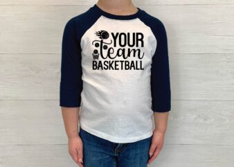 your team basketball svg t shirt design template