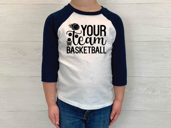 Your team basketball svg t shirt design template