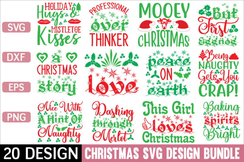 Christmas svg bundle t shirt vector file