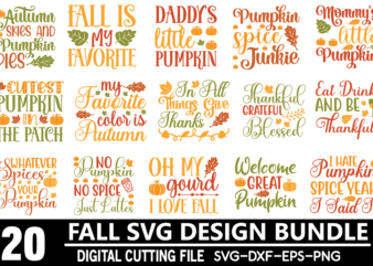 Fall svg bundle t shirt graphic design