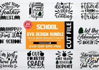 school svg bundle graphic t shirt for sale!