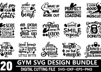 Gym svg bundle t shirt design template